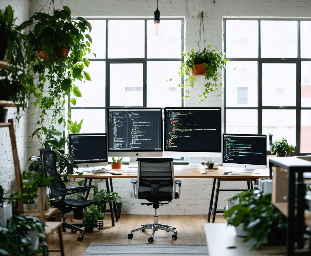 Минималистичный офис в Сан-Франциско с растениями